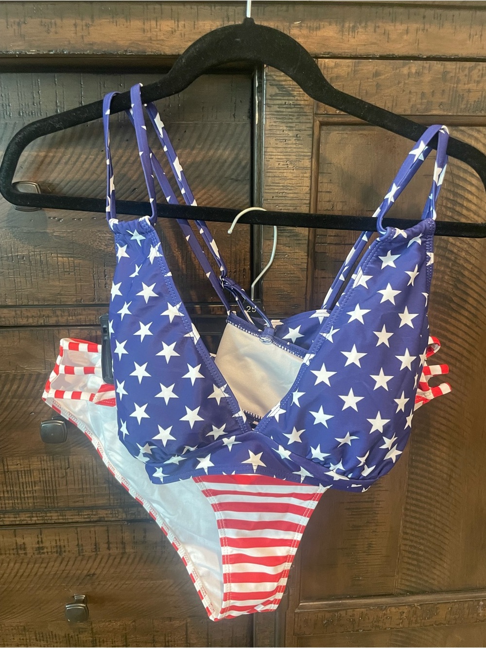 Cupshe Blue & White Star-Spangled Bikini Set